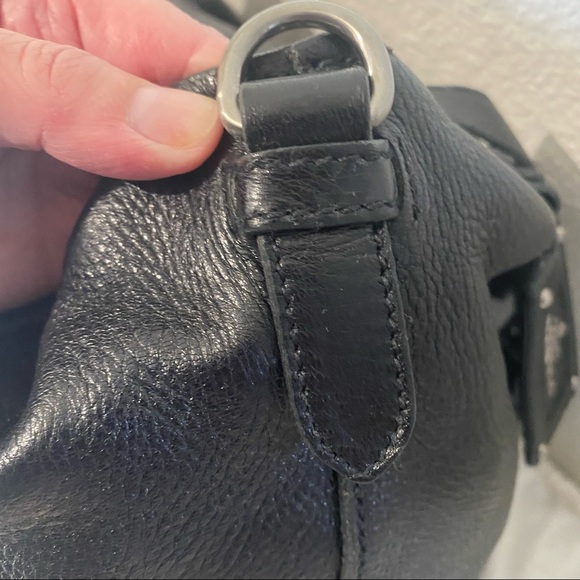 Prada black pebbled deerskin convertible bag. - Picture 14 of 16